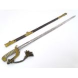 Militaria: a British Officer's 1827 pattern private-purchase dress sword and scabbard by Pearce &