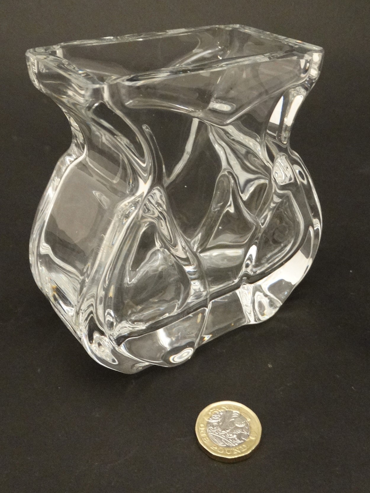 A mid 20thC Scandinavian Royal Krona glass vase, signed and numbered to base, - Image 2 of 8