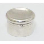 A small pot and cover of circular form hallmarked Birmingham 1916 maker Crisford & Norris 1 1/2"