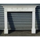 Fire Surround : an Edwardian painted wooden fire place ,
