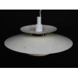 Vintage Retro : A Danish designed Lyskar Pendant light / Lamp with white livery, model type 40.