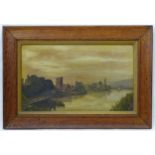 FJ Collings c.1900, Oil on canvas, River scene, Signed lower right.