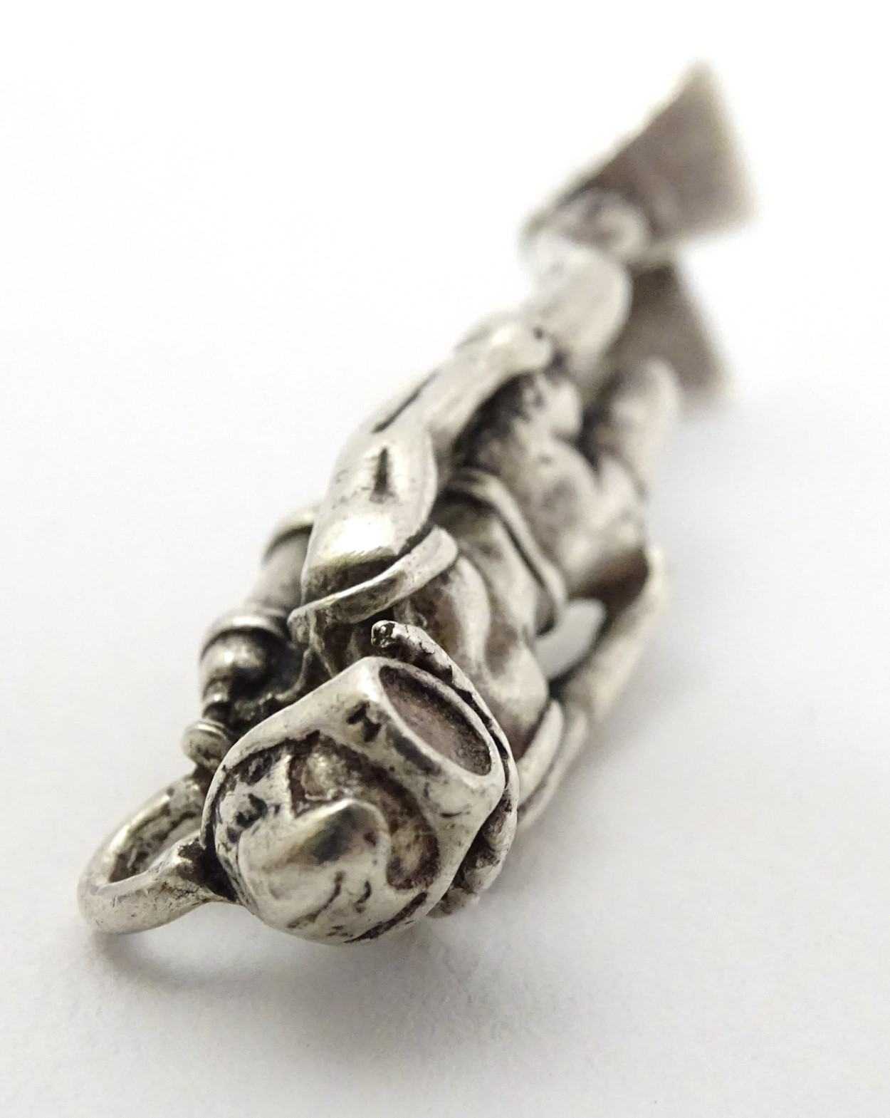 A Mexican silver pendant formed as a model of a scuba diver . Marked under. - Image 3 of 6