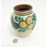 Scandinavian Studio Pottery: A Swedish vase by Ekeby, Uppsala, Sweden, makers mark to base,