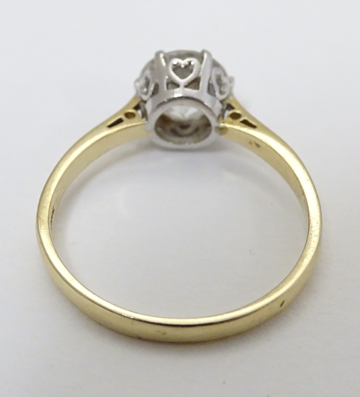 A 14ct gold ring set with cubic zirconia solitaire CONDITION: Please Note - we do - Image 3 of 6