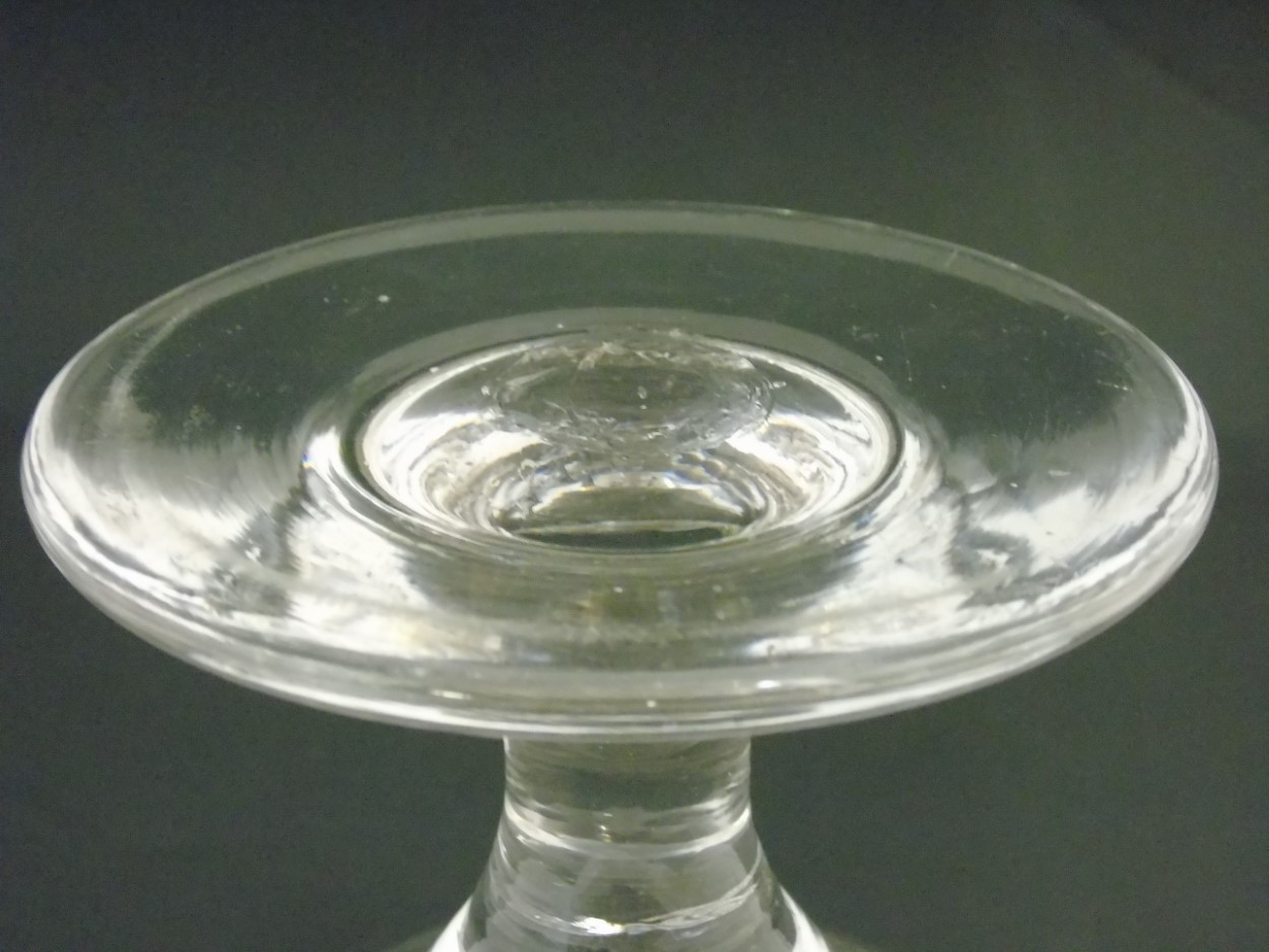 A large clear glass rummer 8 1/2" high x approx 6" diameter CONDITION: Please Note - - Image 3 of 4