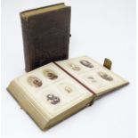 Militaria: A leatherbound Victorian photograph album,