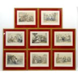 Auberrt after Henri de Montaut (1825-1890?), Set of 8 hand coloured lithographs ,