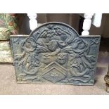 Large cast iron fire back CONDITION: Please Note - we do not make reference to the