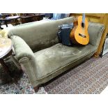 A 2 seater Edwardian turned leg sofa CONDITION: Please Note - we do not make