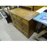 Mid 20th century retro light oak heals style 2/3 chest of drawers CONDITION: Please