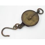 A brass faced Salter spring balance butchers scale CONDITION: Please Note - we do