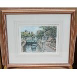 A signed and numbered print entitled 'Bolters Lock from Bridge' no.