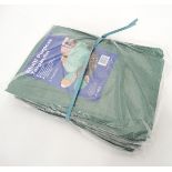 Three 9 ft x12 ft Green multi purpose tarpaulins (3) CONDITION: Please Note - we do