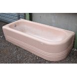 An Art Deco cast iron bath CONDITION: Please Note - we do not make reference to the