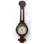 ' Field & Son , Aylesbury ' Rosewood Barometer : a 2 glass wheel / Banjo wall barometer ,