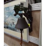 A painted cast metal wall hanging "Land Rover" doorbell 13" long x 9 1/2" wide CONDITION: