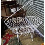 Wrought iron bassinet (Victorian child's crib) CONDITION: Please Note - we do not