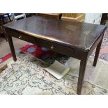 An oak kitchen table / desk CONDITION: Please Note - we do not make reference to