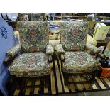 A pair of Parker Knole armchairs CONDITION: Please Note - we do not make reference