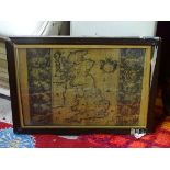 A framed old map of Great Britain CONDITION: Please Note - we do not make reference