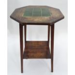 A 1920s occasional table with tile top CONDITION: Please Note - we do not make