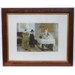 A polychrome print entitled 'Between Two Fires' by FD Millet CONDITION: Please Note