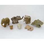 A quantity of elephant figurines (7) CONDITION: Please Note - we do not make