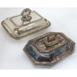 2 silver plated tureens CONDITION: Please Note - we do not make reference to the