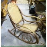 A bentwood rocking chair CONDITION: Please Note - we do not make reference to the