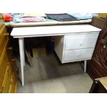 A vintage retro white painted desk This lot is being sold for our nominated charity for the year