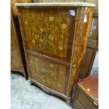 A French Marquetry TV cabinet with a big marble top CONDITION: Please Note - we do