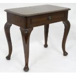 Walnut low table with drawer CONDITION: Please Note - we do not make reference to