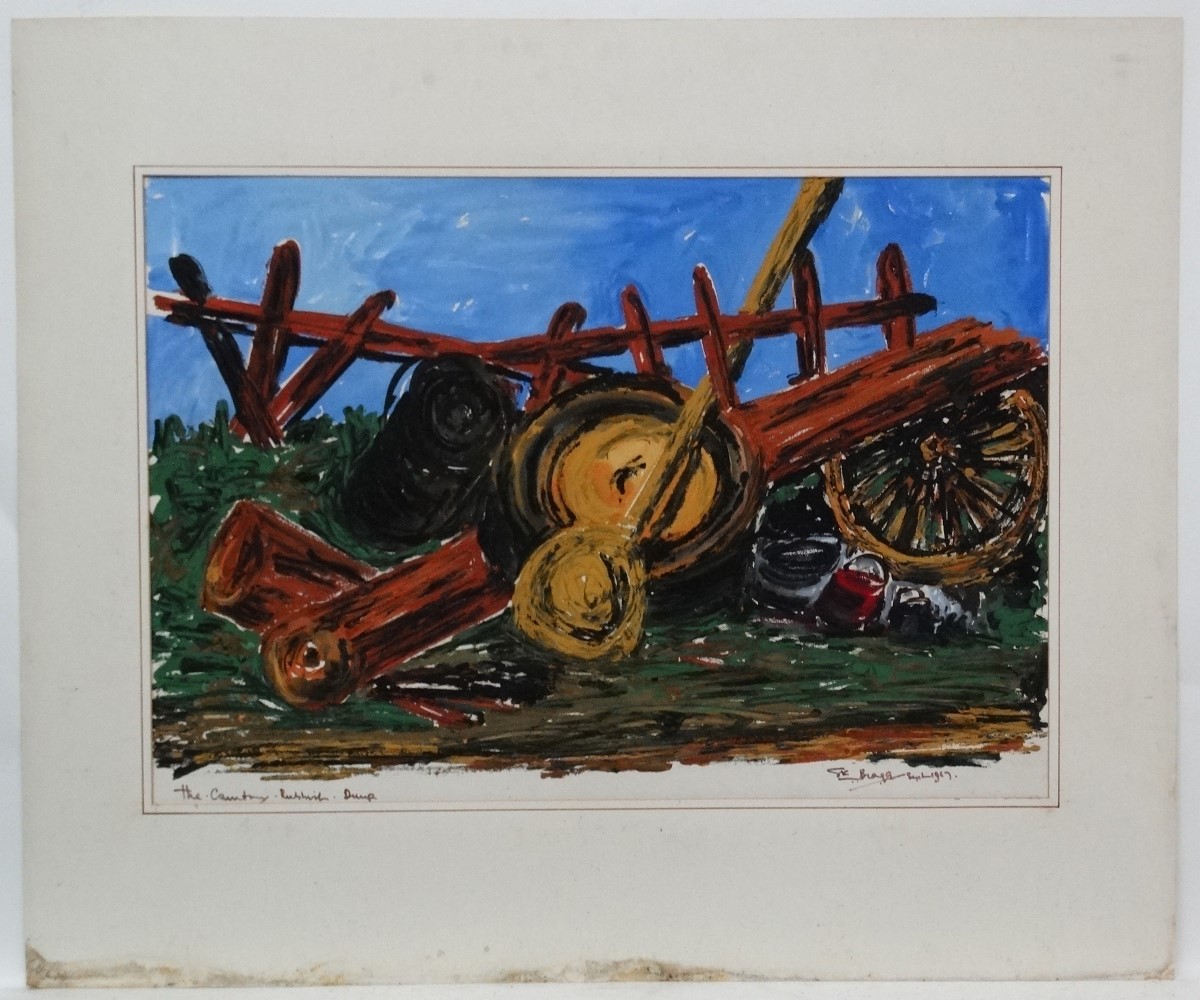 Stanley Bragg (British School, XX), Gouache, " The Country Rubbish Dump " Signed and dated 1967,