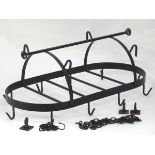 Game rack and chains / kitchen pot / pan hanging rack CONDITION: Please Note - we