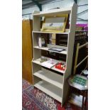 A painted waterfall bookcase CONDITION: Please Note - we do not make reference to