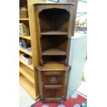 Oak corner cupboard with rose detail CONDITION: Please Note - we do not make