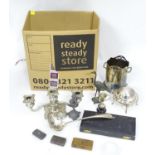 Box of assorted silver plated items CONDITION: Please Note - we do not make