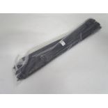 100 Black plastic cable ties 710mm x 9mm (1 pkt) CONDITION: Please Note - we do not