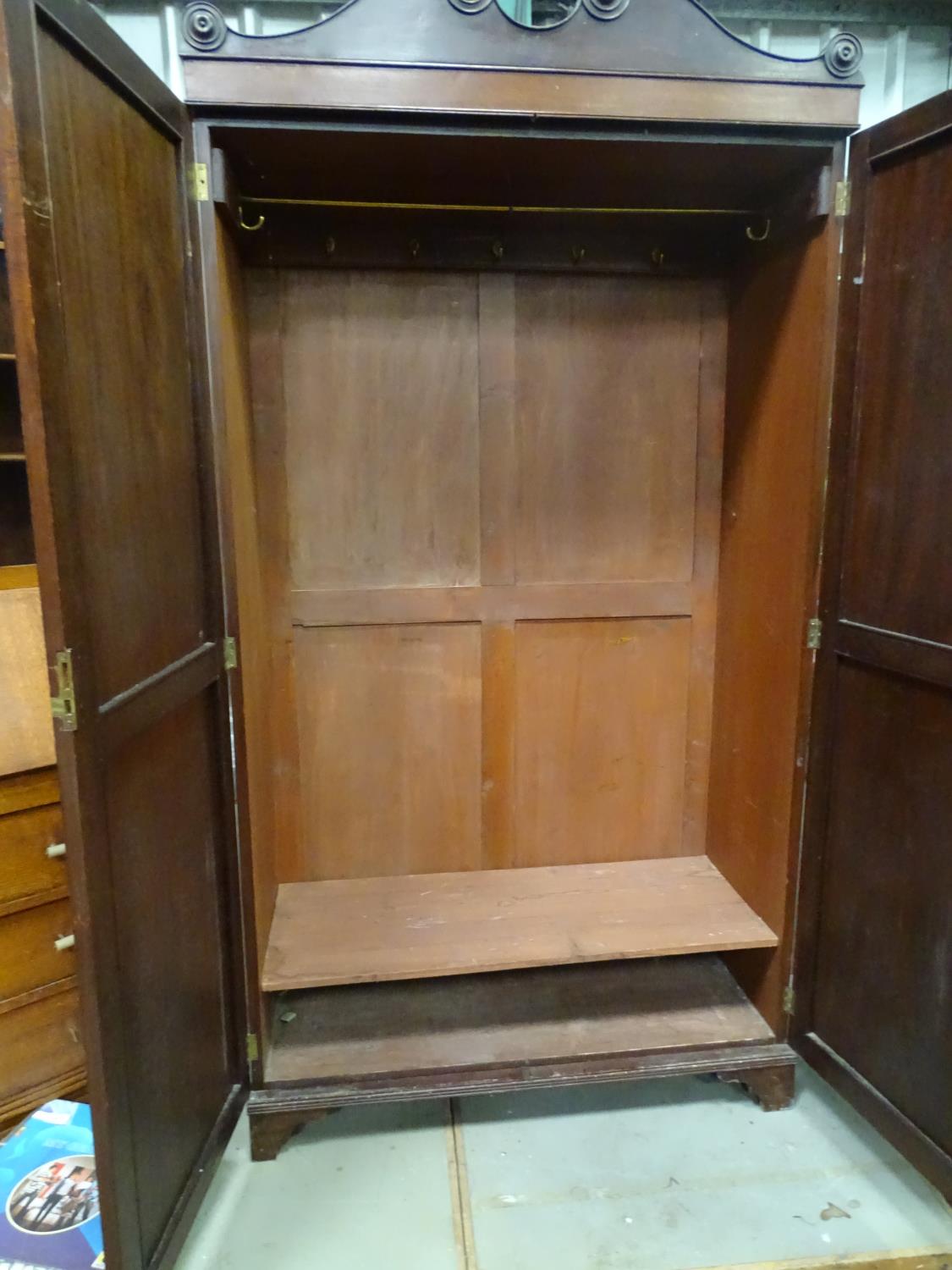 An Edwardian wardrobe CONDITION: Please Note - we do not make reference to the - Image 3 of 3