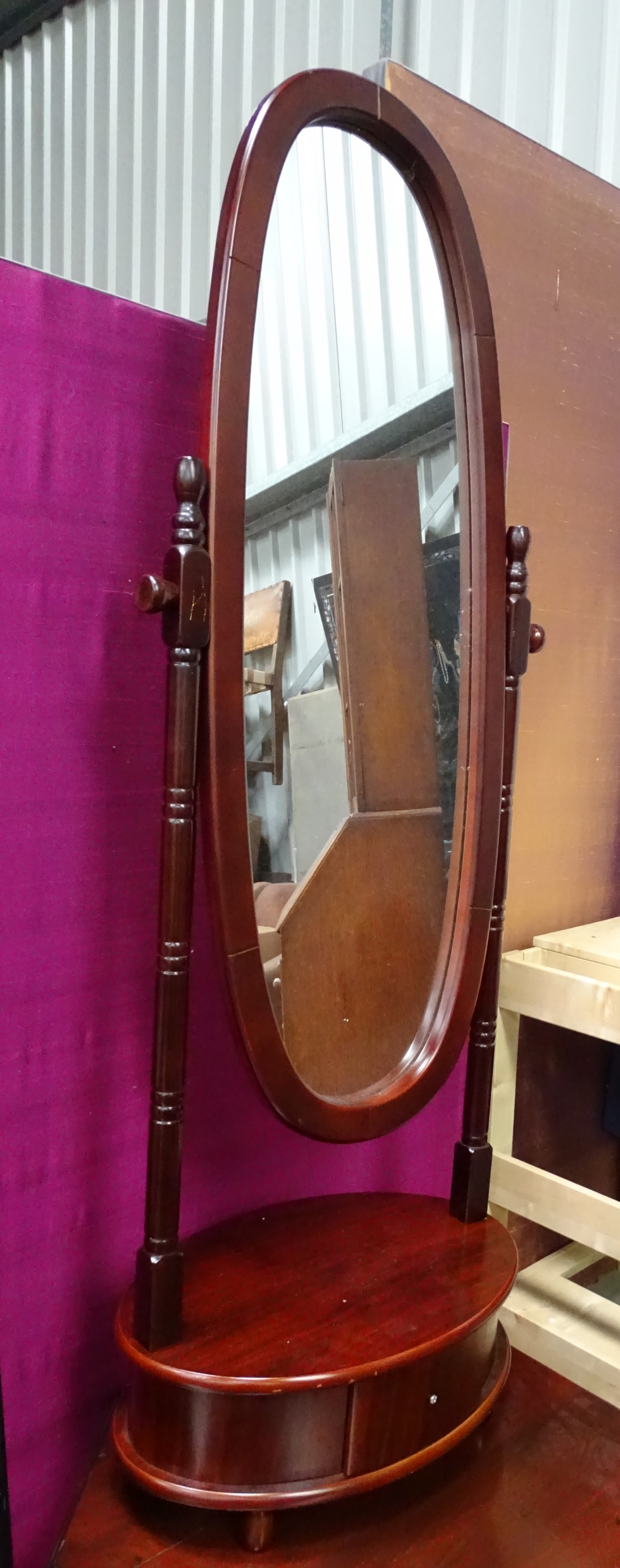 A modern cheval mirror CONDITION: Please Note - we do not make reference to the