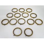 Large quantity of Victorian large brass curtain rings.