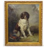 Indistinctly signed verso Early XIX Canine School, Oil on canvas,