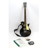 Musical Instruments: An Encore 'E99 BLK' solidbody electric guitar,
