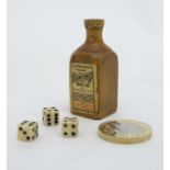 Cointreau Triple Sec - A novelty carved miniature boxwood bottle shaped container unscrewing to