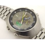 Omega: a c1970s Flightmaster stainless steel chronograph gentleman's mechanical wristwatch,