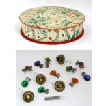 Vintage Christmas Decorations : A Maison Barbellion circular Christmas box (9'' diameter) with