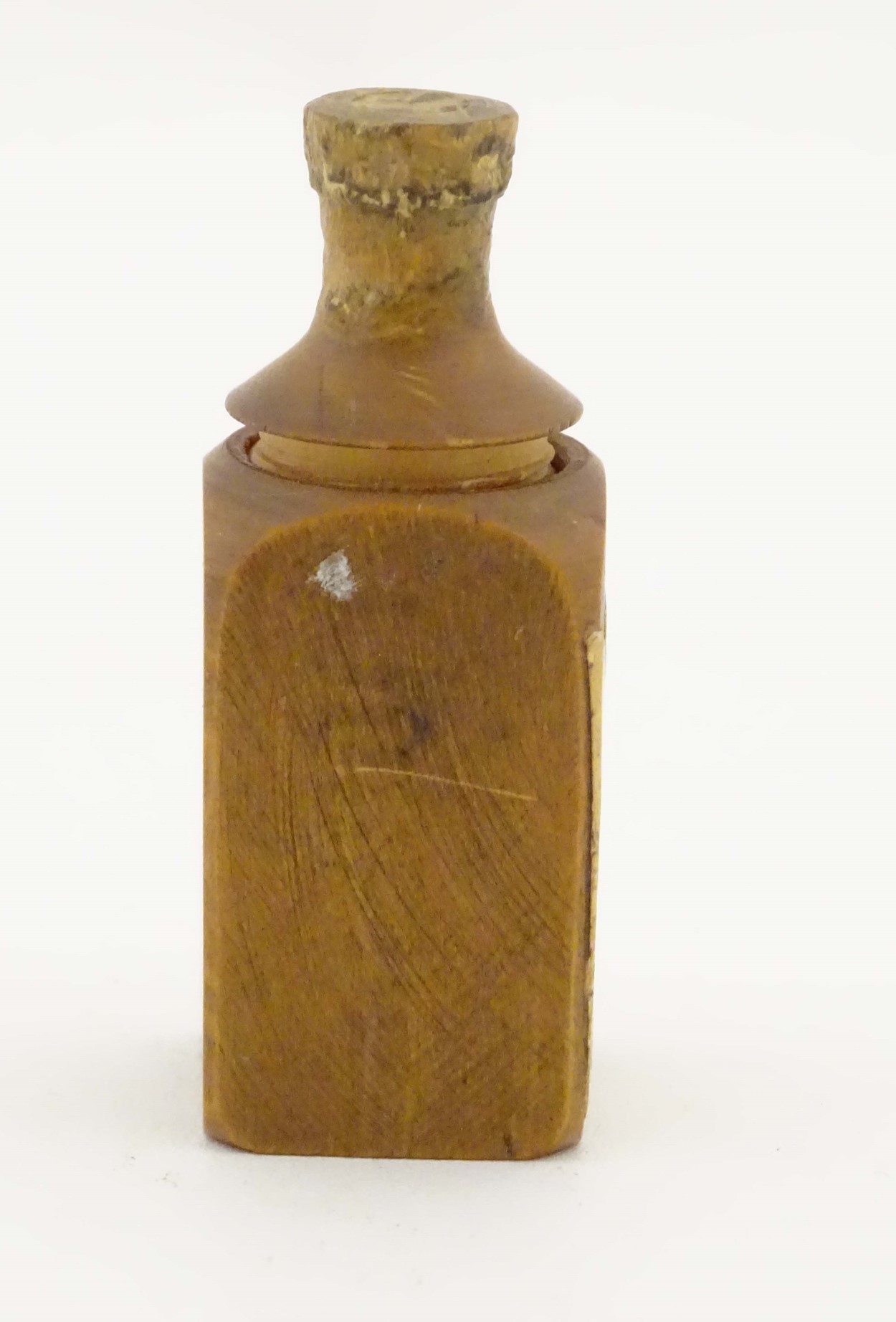 Cointreau Triple Sec - A novelty carved miniature boxwood bottle shaped container unscrewing to - Image 4 of 11