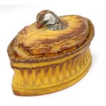 A Pillivuyt (France) game bird pie dish/tureen, formed as a baked pie,