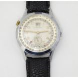 Immerfort: a gentleman's stainless steel calendar mechanical wristwatch, with chromed case,